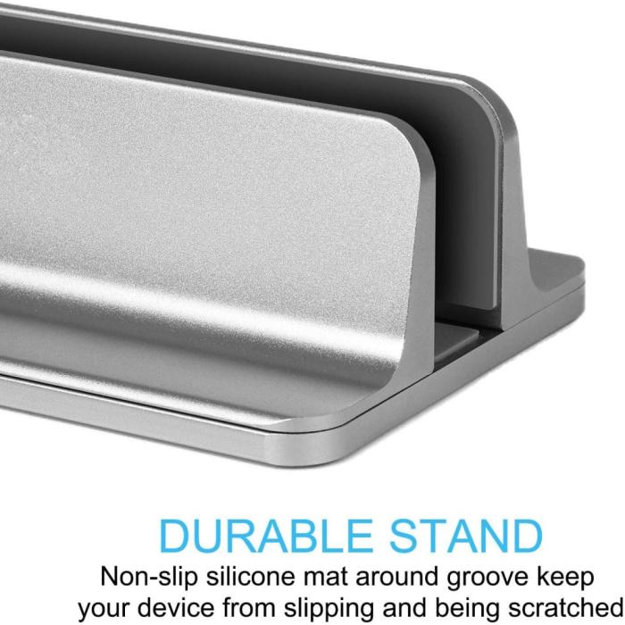 Bild 6,  Universal Vertikal Aluminium Laptop Stativ Silver - Teknikhallen.se