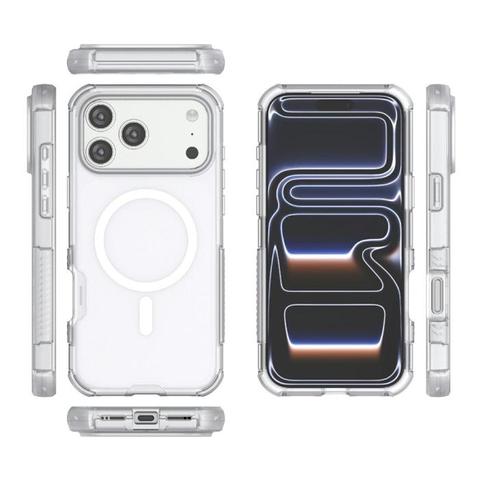 Bild 5,  iPhone 17 Pro Max Skal MagSafe Shockproof Hybrid Vit - Teknikhallen.se