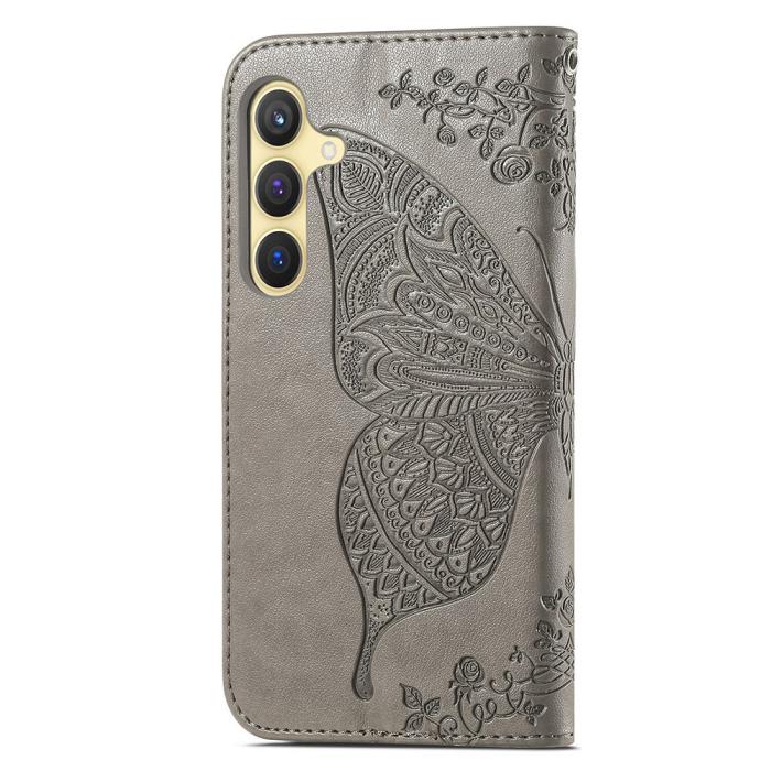 Bild 4,  Samsung Galaxy S24 Plus Fodral Big Butterfly Grå - Teknikhallen.se