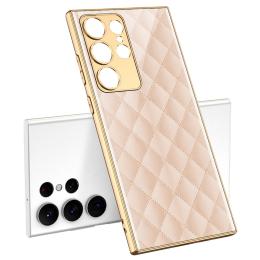 GKK GKK Galaxy S24 Ultra Skal Härdat Glas Electroplate Rosa Diamond - Teknikhallen.se