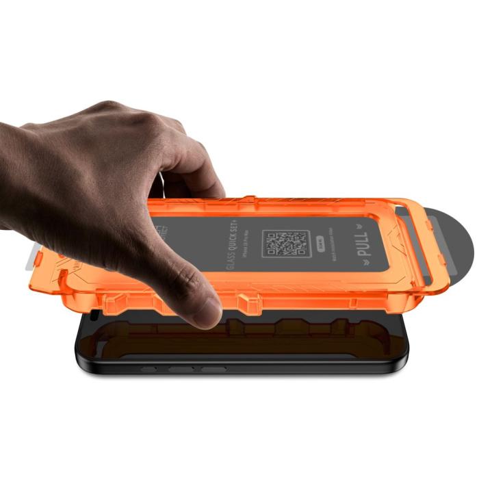 Bild 6, Tech-Protect Tech-Protect iPhone 18 Pro 2-PACK Skärmskydd Quick Set Spy+ - Teknikhallen.se