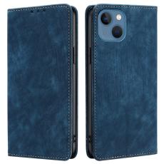  iPhone 15 Plus Fodral RFID Flip Retro Bl&aring; - Teknikhallen.se