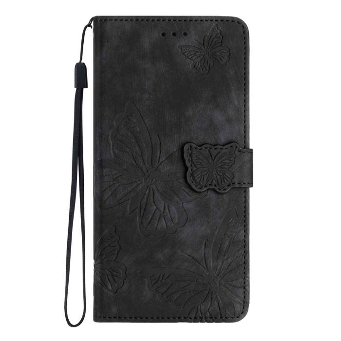 Bild 3,  Motorola Edge 70 Fodral Med Fjäril Tryck Svart - Teknikhallen.se
