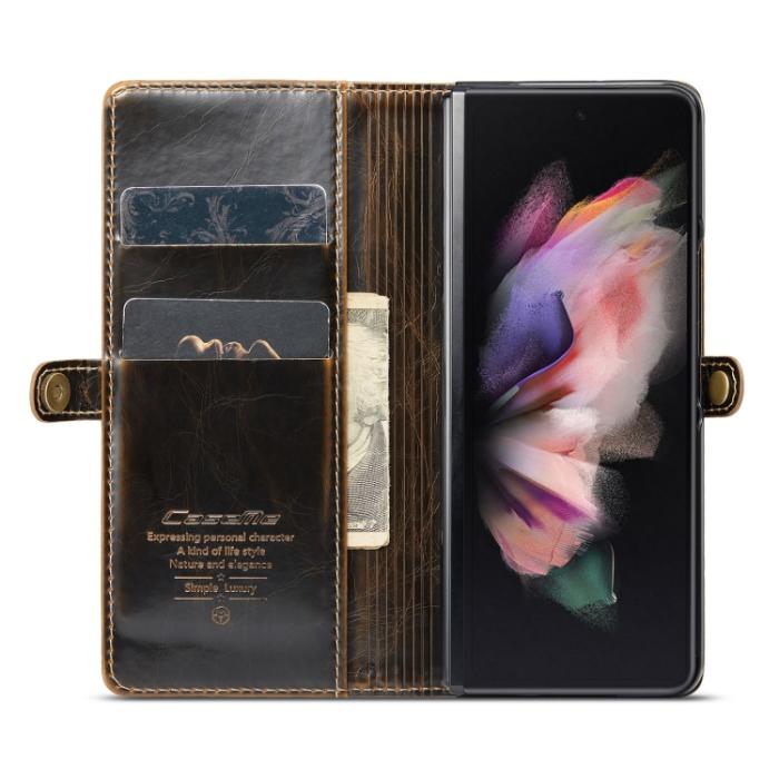 Bild 6, CASEME CASEME Galaxy Z Fold 3 Fodral Oil Wax Brun - Teknikhallen.se