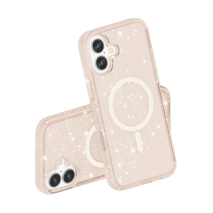 Bild 5,  iPhone 17 Skal MagSafe Hybrid Glitter Guld - Teknikhallen.se