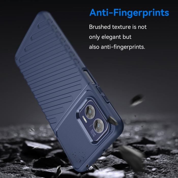 Bild 2,  Motorola Moto G73 5G Skal Twill Textur Blå - Teknikhallen.se