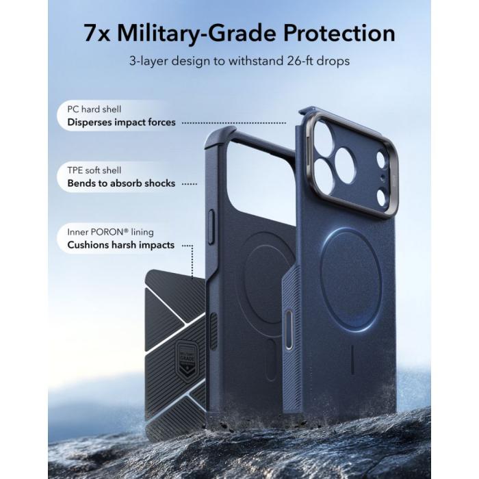 Bild 3, ESR ESR iPhone 18 Pro Max/17 Pro Max Skal MagSafe Cyber Tough Kickstand - Teknikhallen.se