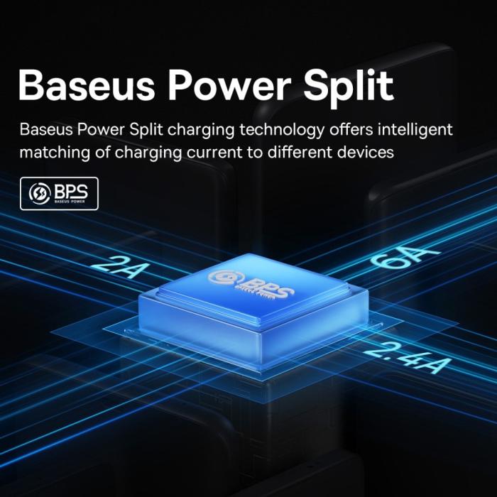 Bild 6, BASEUS BASEUS 1.2 m 100W 3in1 USB-C/Lightning/MicroUSB Lila - Teknikhallen.se