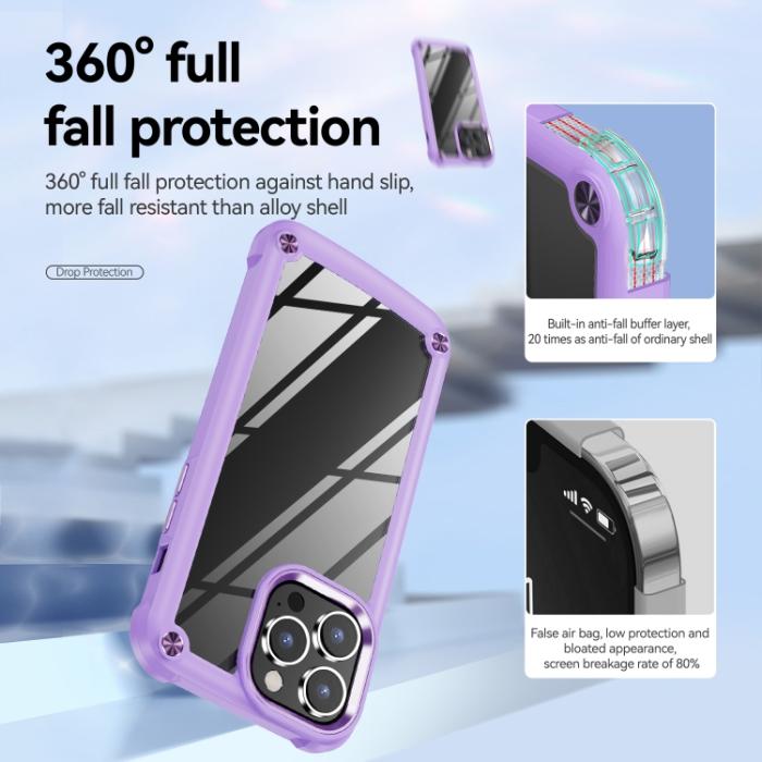 Bild 5,  iPhone 15 Pro Skal Shockproof Armor Hybrid Lila - Teknikhallen.se