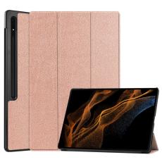  Samsung Galaxy Tab S9 Ultra Fodral Tri-Fold L&auml;der Ros&eacute;guld - Teknikhallen.se