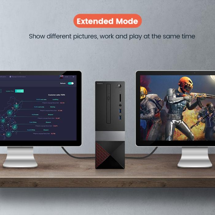 Bild 6, UGREEN UGREEN 2m 8K 60Hz HDMI 2.1 - HDMI Kabel Svart - Teknikhallen.se