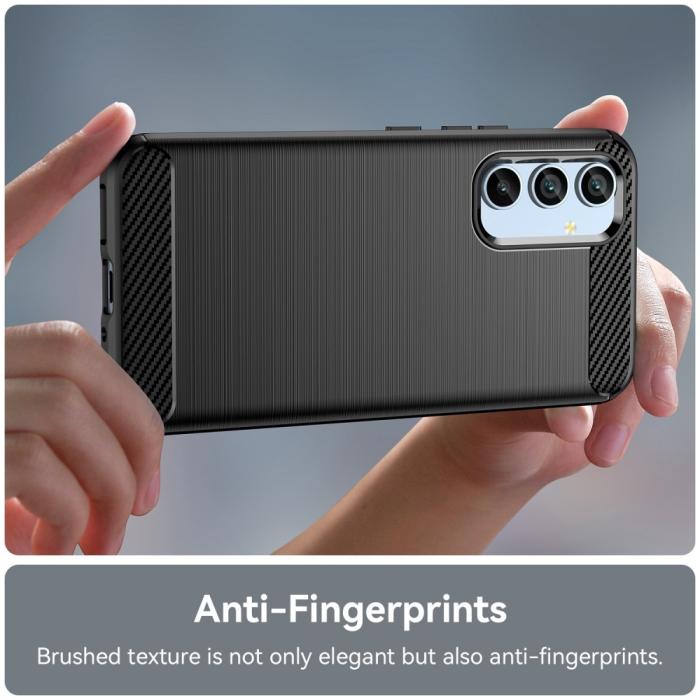 Bild 5,  Samsung Galaxy A54 5G Skal Borstad Stål Textur Svart - Teknikhallen.se