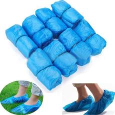  100 pack Skoskydd Eng&aring;ng Plast Bl&aring; - Teknikhallen.se