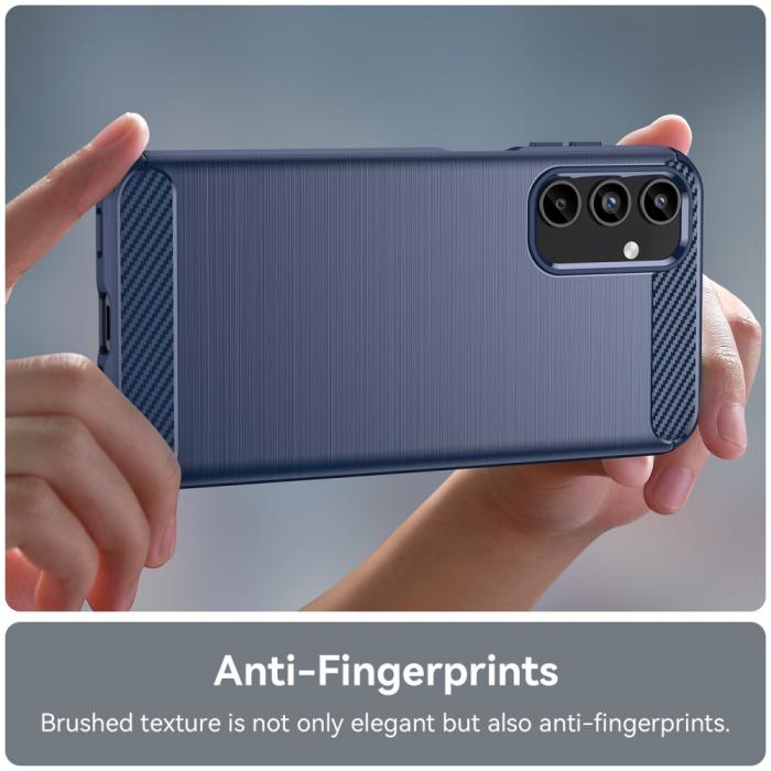 Bild 4,  Samsung Galaxy A15 5G Skal Borstad Stål Textur Blå - Teknikhallen.se