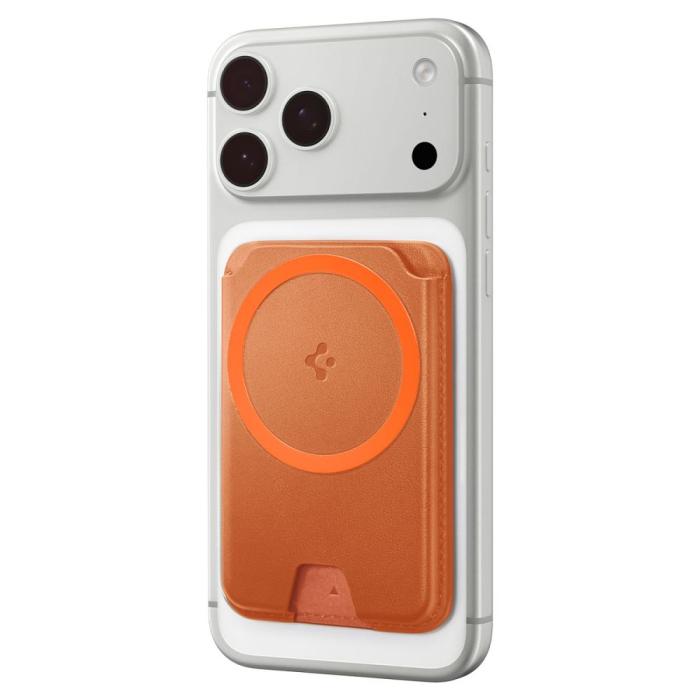 Bild 6, Spigen Spigen Magnetisk MagSafe Korthållare Valentinus MagFit+ Orange - Teknikhallen.se