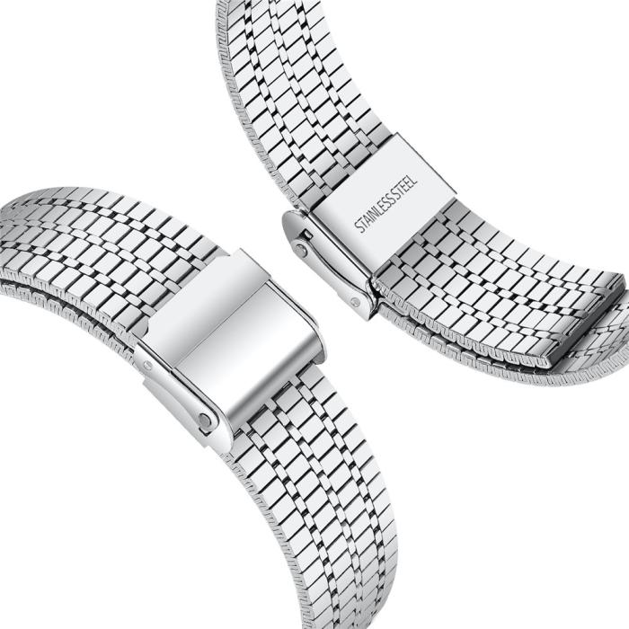 Bild 3,  Galaxy Watch 8 46/44/40 mm Armband Rostfritt Stål Silver - Teknikhallen.se