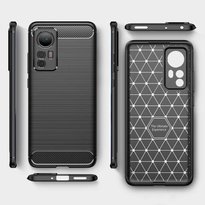 Bild 3,  Xiaomi 12 Skal Borstad Stål Textur Blå - Teknikhallen.se