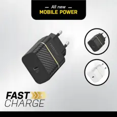 OtterBox OtterBox 20W PD USB-C V&auml;ggladdare Svart - Teknikhallen.se