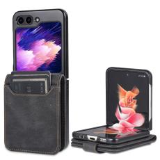 AZNS AZNS Galaxy Z Flip 6 / 7 FE Fodral L&auml;der Svart - Teknikhallen.se