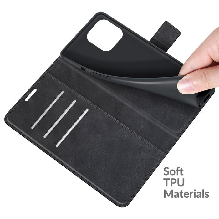Bild 4,  iPhone 13 Pro Fodral Solid Läder Svart - Teknikhallen.se