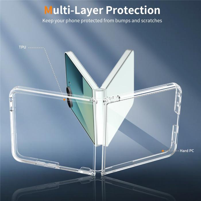 Bild 3,  Samsung Galaxy Z Flip 8 Skal TPU Transparent - Teknikhallen.se