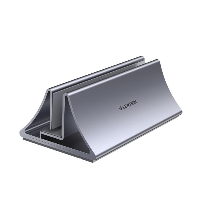Bild 2, LENTION LENTION Universal Vertikal Aluminium Laptop Stativ Grå - Teknikhallen.se
