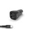 Gear GEAR Billaddare 2xUSB 3.4A USB-C Kabel 1m Svart - Teknikhallen.se