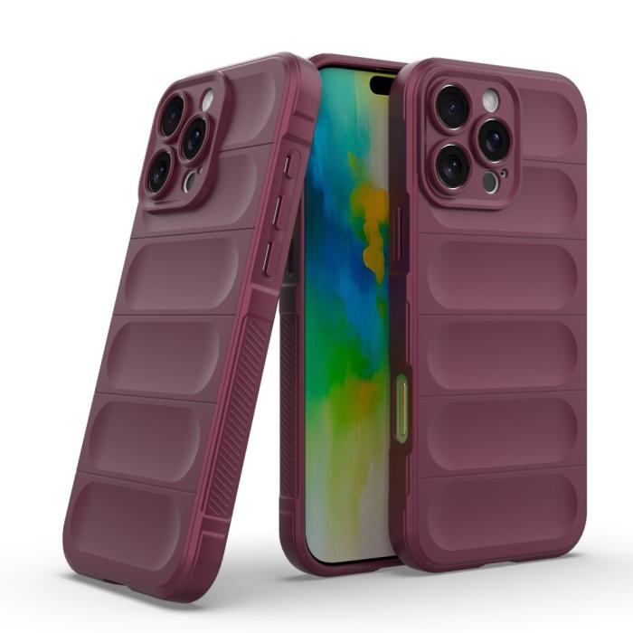 Bild 2,  iPhone 16 Pro Max Skal Magic Shield Vinröd - Teknikhallen.se