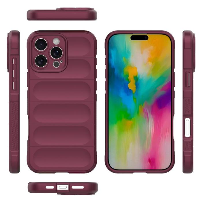Bild 6,  iPhone 16 Pro Max Skal Magic Shield Vinröd - Teknikhallen.se
