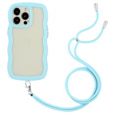  iPhone 16 Pro Max Skal Wavy Hybrid Mobilsn&ouml;re Bl&aring; - Teknikhallen.se