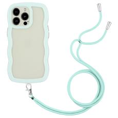  iPhone 16 Pro Max Skal Wavy Hybrid Mobilsn&ouml;re Ljus Bl&aring; - Teknikhallen.se