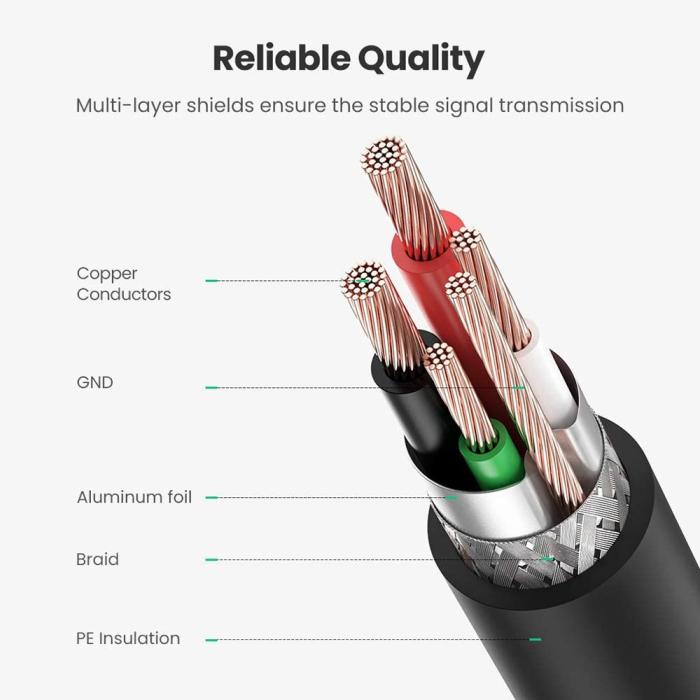 Bild 6, UGREEN UGREEN 1m USB-A - USB-B 2.0 Kabel Svart - Teknikhallen.se