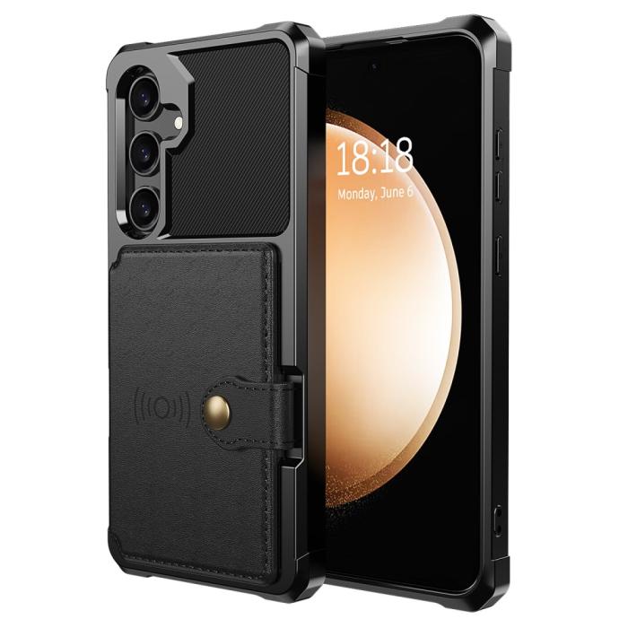 Bild 2,  Galaxy A55 5G Skal Med Magnetisk Plånbok Svart - Teknikhallen.se
