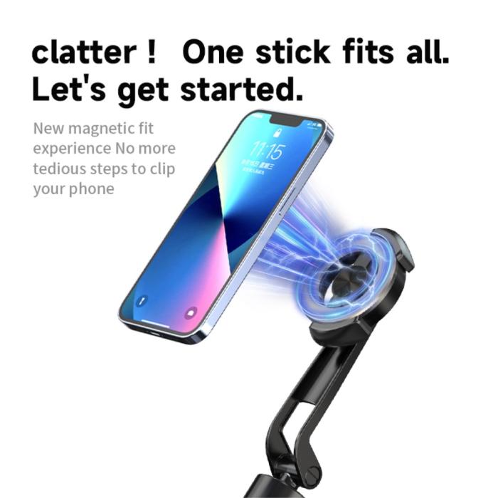 Bild 4,  360° MagSafe Tripod Selfie Stick Aluminium 130 cm Svart - Teknikhallen.se