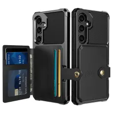  Galaxy A55 5G Skal Med Magnetisk Pl&aring;nbok Svart - Teknikhallen.se
