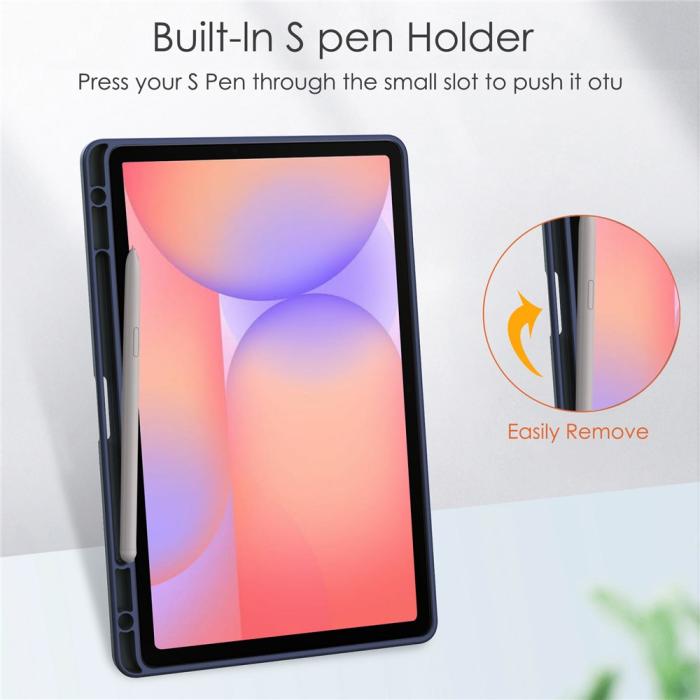 Bild 6,  Samsung Galaxy Tab S10 Lite Fodral Tri-Fold Hybrid Mörk Blå - Teknikhallen.se