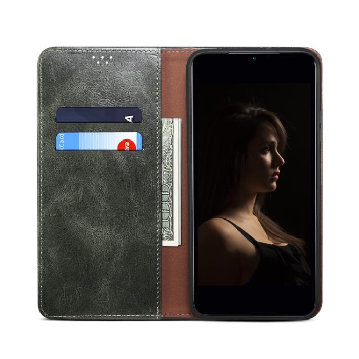 Bild 4,  Xiaomi 13 Pro 5G Fodral Oil Wax Flip Läder Grön - Teknikhallen.se