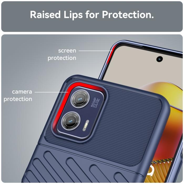 Bild 5,  Motorola Moto G73 5G Skal Twill Textur Blå - Teknikhallen.se