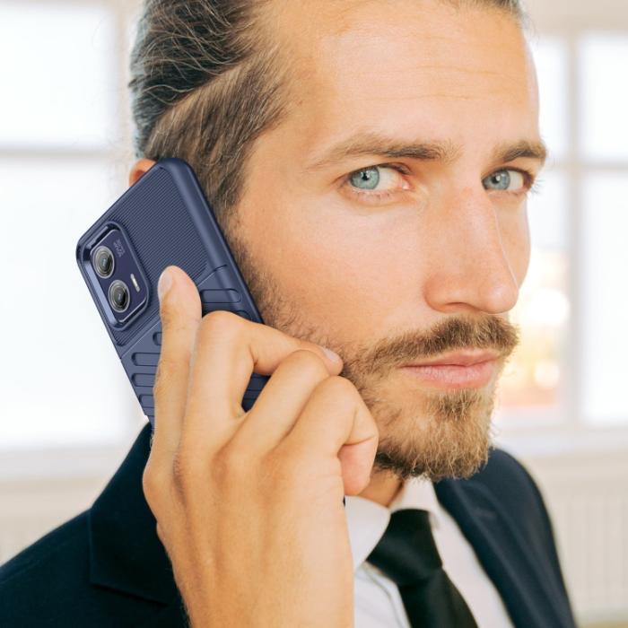 Bild 6,  Motorola Moto G73 5G Skal Twill Textur Blå - Teknikhallen.se