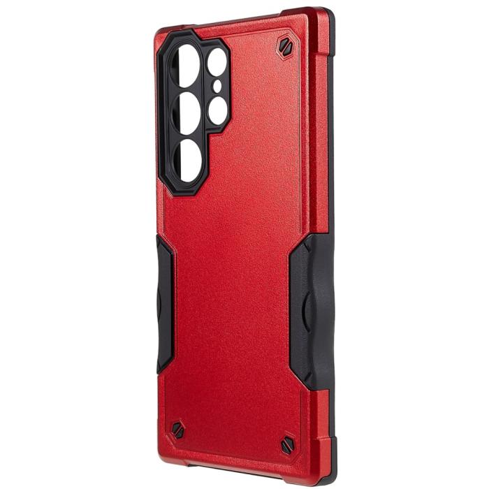 Bild 2,  Samsung Galaxy S23 Ultra Skal Shockproof Armor Röd - Teknikhallen.se