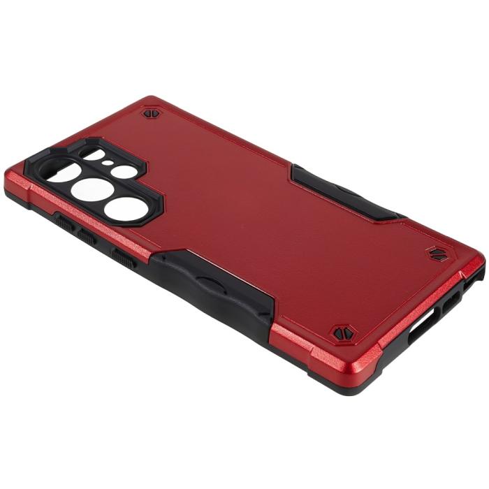 Bild 4,  Samsung Galaxy S23 Ultra Skal Shockproof Armor Röd - Teknikhallen.se