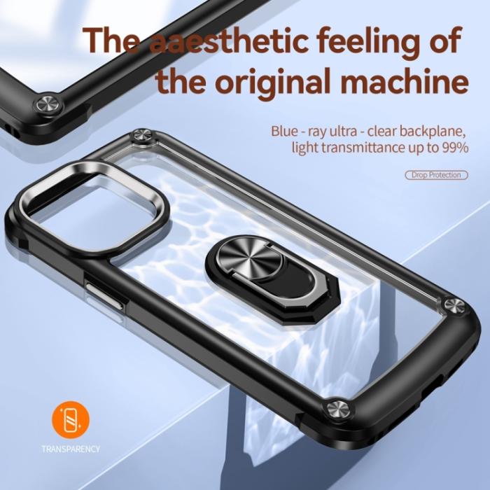 Bild 4,  iPhone 15 Pro Skal Shockproof Armor Ring Svart - Teknikhallen.se