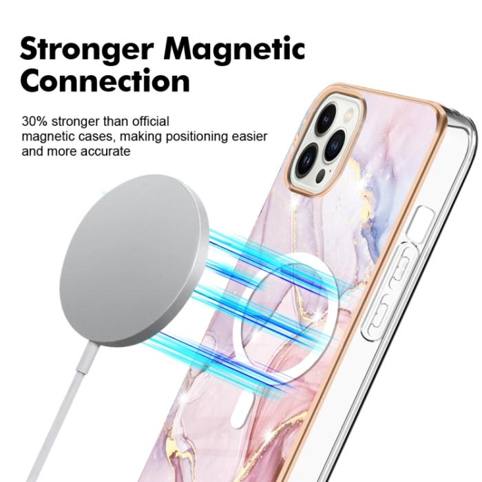 Bild 2,  iPhone 15 Pro Skal MagSafe Marmor Roséguld - Teknikhallen.se
