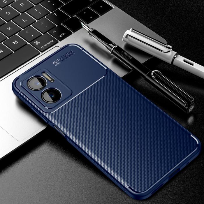 Bild 3,  Xiaomi Redmi 10 5G Skal Kolfiber Textur Blå - Teknikhallen.se