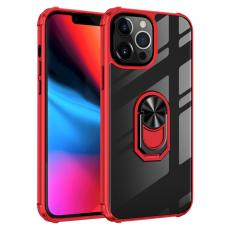  iPhone 13 Pro Max - Shockproof Hybrid Ring Skal - R&ouml;d - Teknikhallen.se