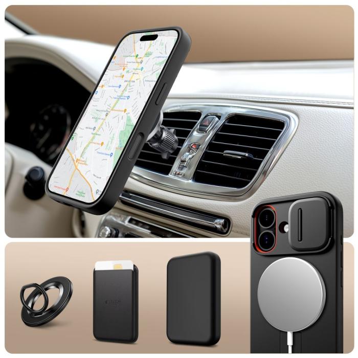 Bild 3, Tech-Protect Tech-Protect iPhone 17 Skal MagSafe Kevlar Aura Svart - Teknikhallen.se