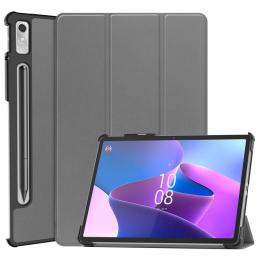  Lenovo Tab P11 Pro Gen 2 Fodral Tri-Fold Läder Grå - Teknikhallen.se