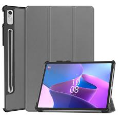  Lenovo Tab P11 Pro Gen 2 Fodral Tri-Fold L&auml;der Gr&aring; - Teknikhallen.se