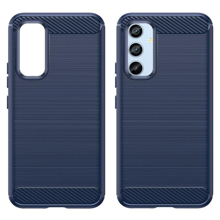 Bild 2,  Samsung Galaxy A54 5G Skal Borstad Stål Textur Blå - Teknikhallen.se