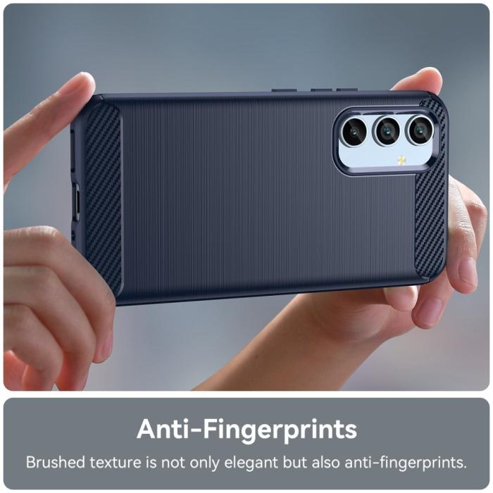Bild 5,  Samsung Galaxy A54 5G Skal Borstad Stål Textur Blå - Teknikhallen.se